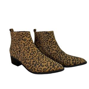Marc Fisher Missir Leopard Print Chelsea Boots Sz 8.5 M